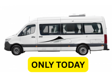 2 Berth Campervan with Toilet and Shower; 2 Seatbelts in the driver’s cab; Bedding, linen &  kitchen equipment included; Driver’s cab air-con & heating; Power Steering